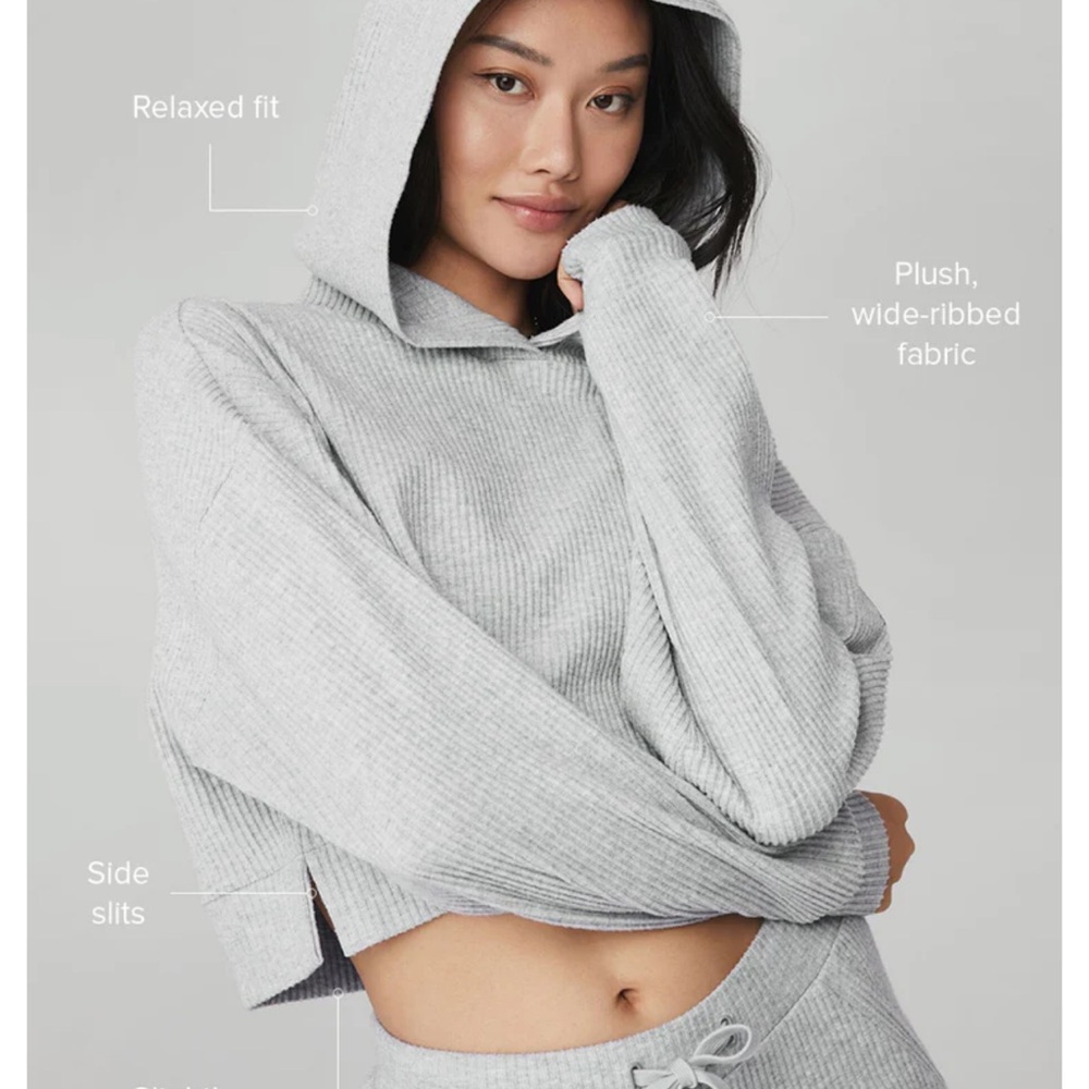 Alo muse hoodie Heather Athletic Gray M